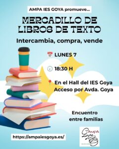 Mercadillo de libros de texto.